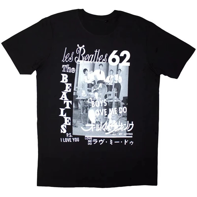 บีเทิลส์ 1962 เสื้อยืดผู้ชาย หรูหรา Y2K เสื้อผ้าใหม่ 2026 ผ้าฝ้าย ทรงหลวม วินเทจ Y2K พังค์ ท็อป