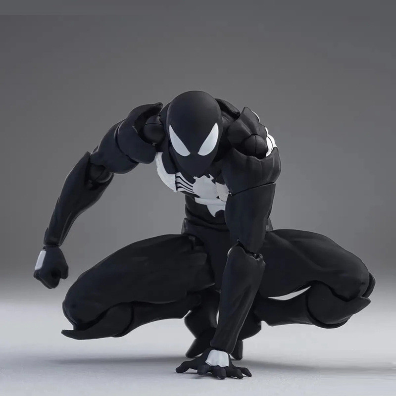 สีดํา Symbiote Spider-Man Action Figure2.0 รุ่นVenom KO รุ่นArticulated ข้อต่อสะสมตุ๊กตาของเล่นสําหรับแฟนๆ Marvel