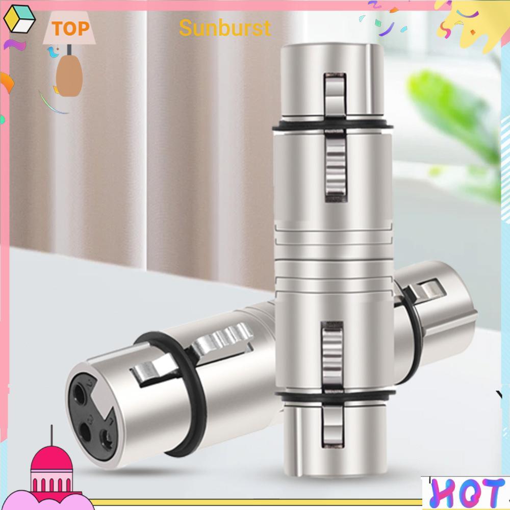 อะแดปเตอร์ XLR ตัวเมียเป็นตัวเมีย อะแดปเตอร์ XLR ขั้วต่อ XLR ตัวเมียเป็นตัวเมีย 3 พิน [Sunburst11.th