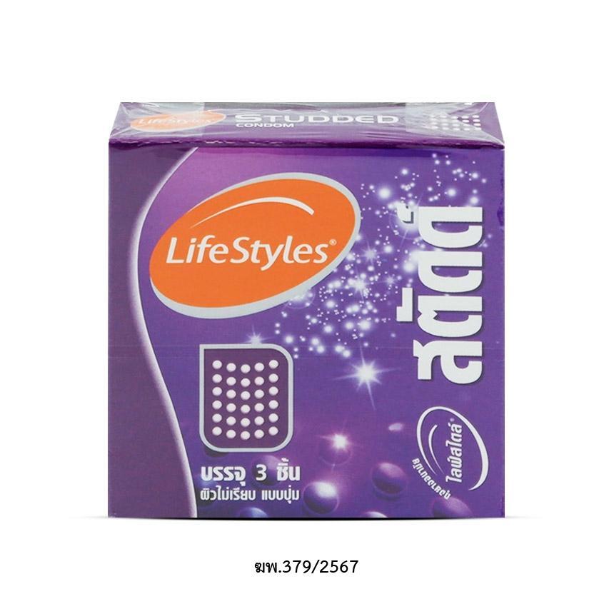 Lifestyles Studded Condom กล่อง 3 ชิ้น