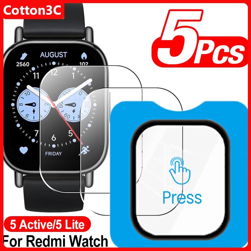 กระจกนิรภัย Smartwatch ป้องกันหน้าจอสําหรับ Redmi Watch 5Active Anti-scratch ป้องกันฟิล์มสําหรับ Redmi Watch 5Lite – โปรปัง