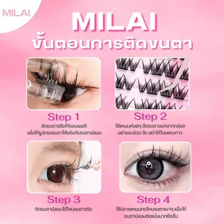 【G69 ตัวแม่】Milaiขนตาปลอมกาวในตัว สายฝอ ฟูๆ สวยจึ้ง ติดง่าย ไม่ระคายเคือง เหมาะสำหรับมือใหม่