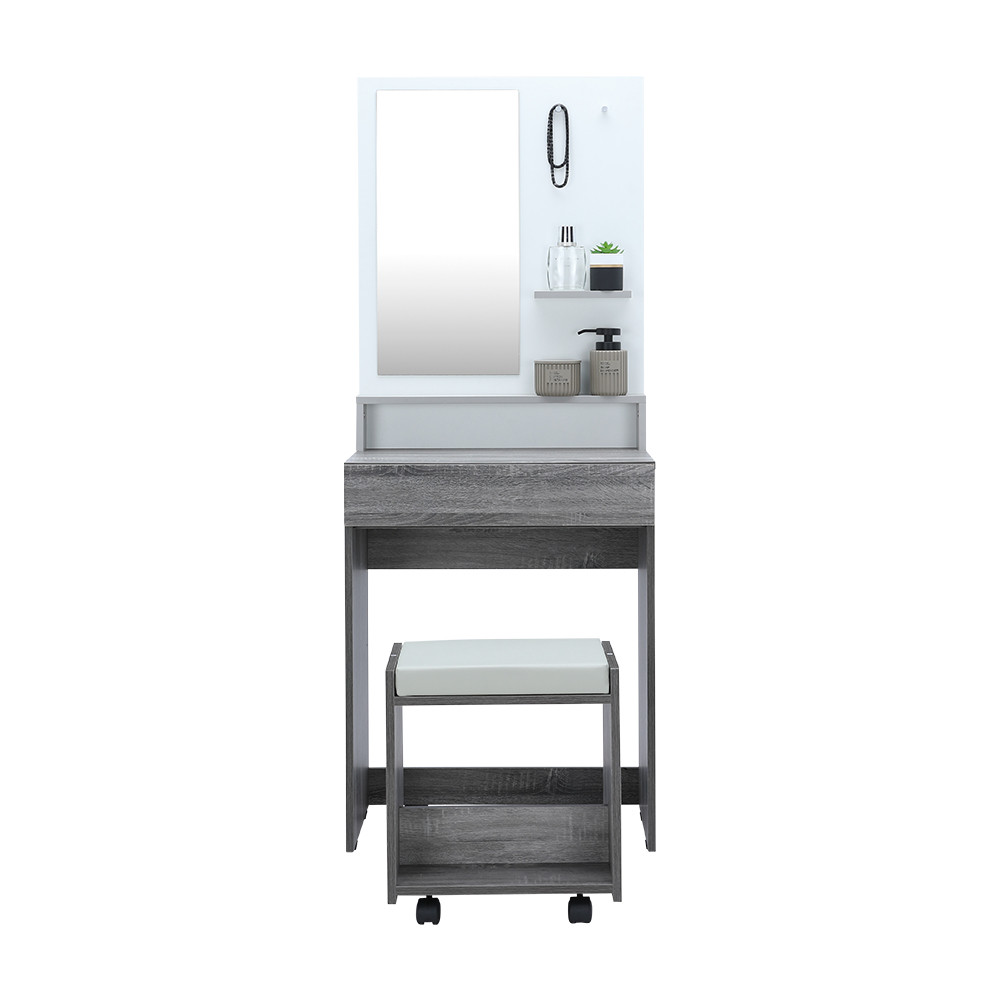 HomeHuk โต๊ะเครื่องแป้งพร้อมสตูล รุ่นมินิโอ - รูปที่ 3