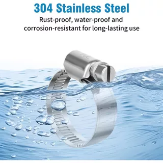 A&D เข็มขัดรัดท่อ เหล็กรัดสแตนเลส 304 เหล็กรัดสายยาง แคล้มรัดท่อ Hose Clip กิ๊ปรัดท่อ เข็มขัดรัดสายยาง