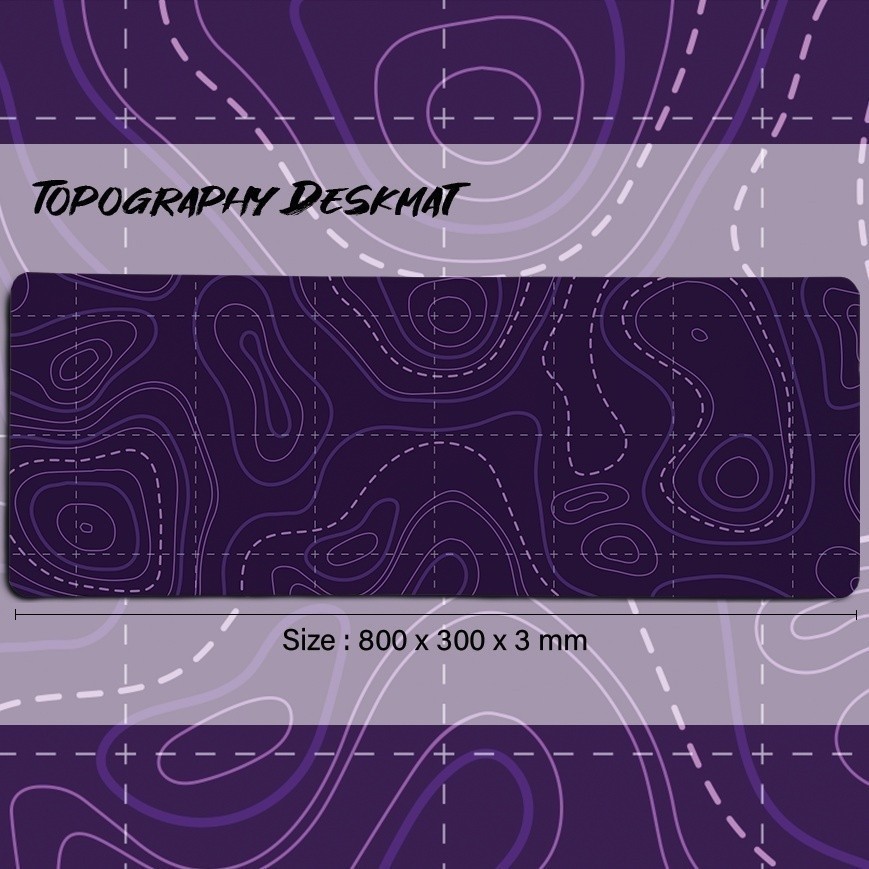 Gaming 001 800mm*300mm แผ่นรองเมาส์ Topography