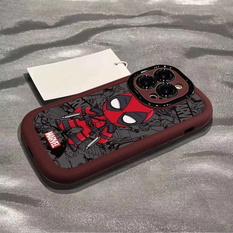 เคสโทรศัพท์ซิลิโคน TPU รวมทุกอย่างกันกระแทกเสื้อผ้าสีแดง Spider รุ่น Q การ์ตูน iPhone 14PROMAX 13PRO