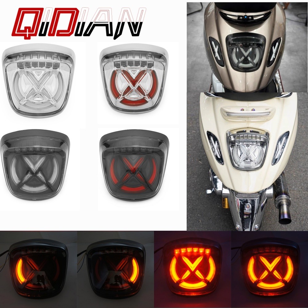 สําหรับ VESPA Sprint Primavera 150 2016-2024 ไฟท้าย LED ด้านหลังเบรคสัญญาณแบบบูรณาการโคมไฟ