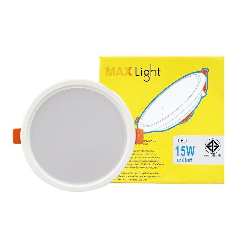 MAX LIGHT ดาวน์ไลท์ LED GL-DL-W15-PR 6500K DL