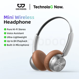 GOOJODOQ Headphones Wireless Bluetooth 5.3 Connection Intuitive Control and Voice Assistant น้ําหนักประมาณ 92g