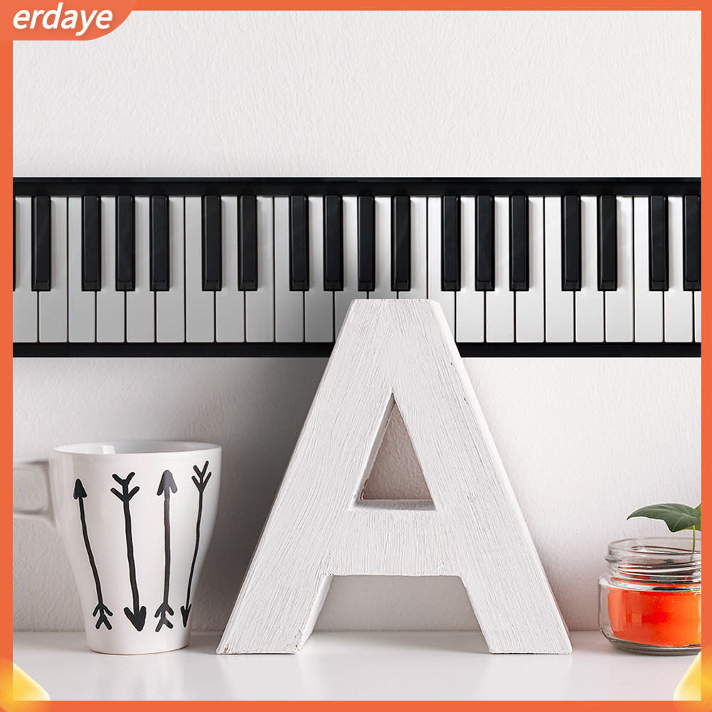 Erd- สติกเกอร์ ลายเปียโน 3D สีดํา สีขาว 200 ซม. สําหรับติดตกแต่งผนังบ้าน