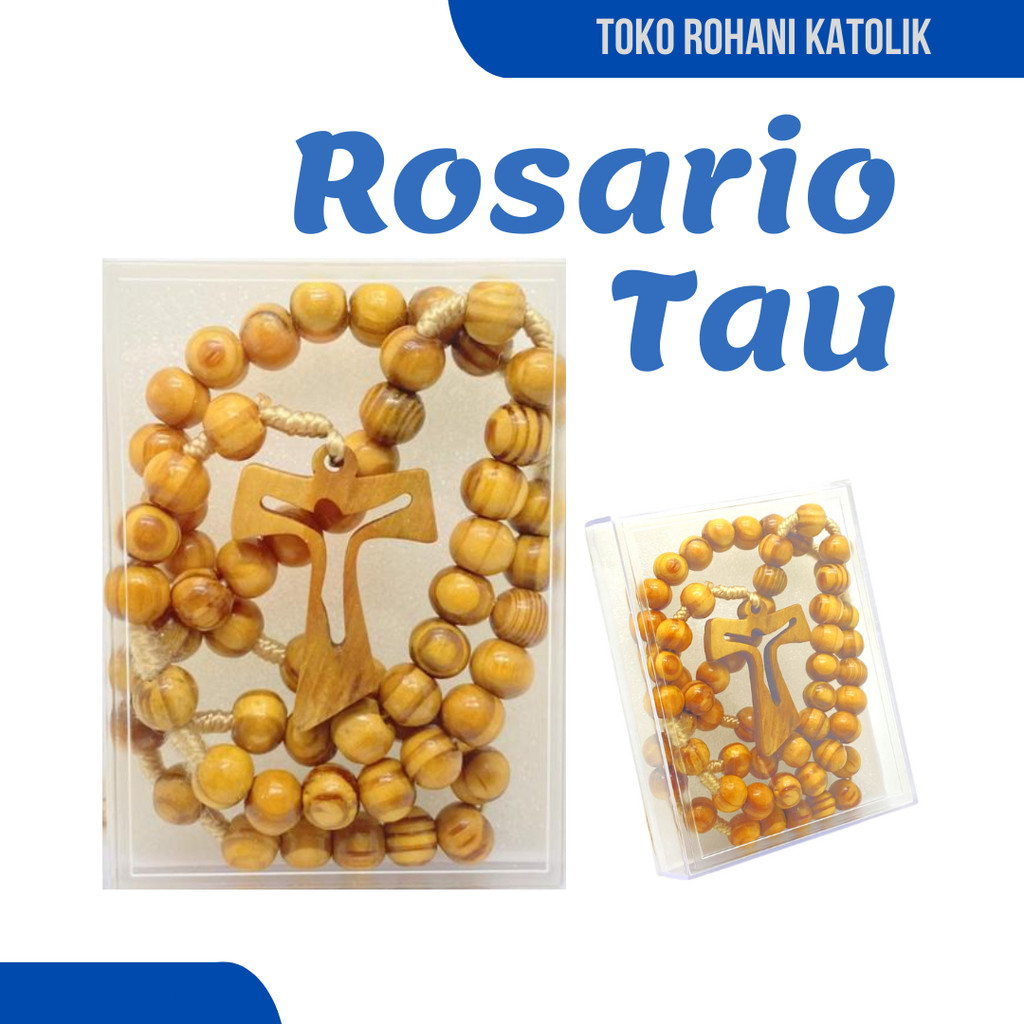 10MM TAU CROSS ROSARY / CATHOLIC ROSARY / ROSARY ดั้งเดิม / คอนทาส