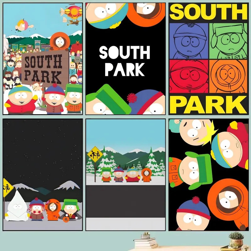1PC S South Park โปสเตอร์ Caf é Bar ตกแต่งห้องตกแต่งผนัง