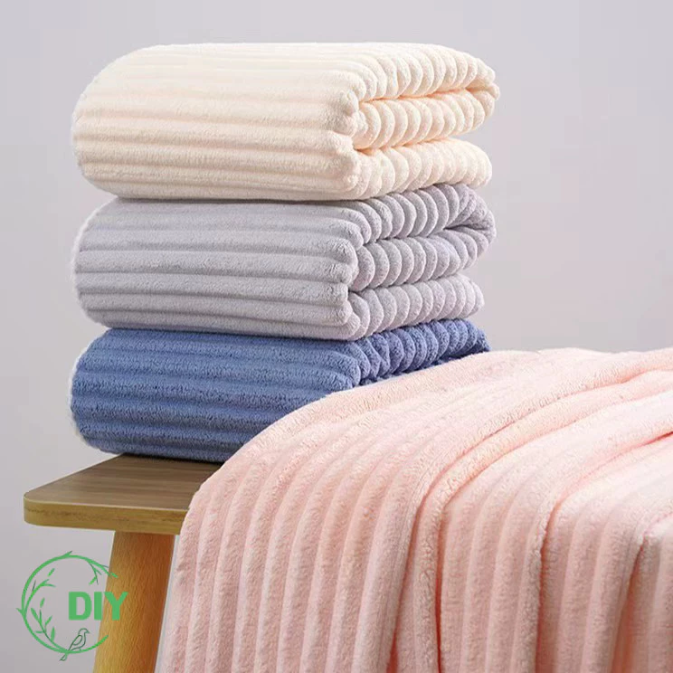 ผ้าขนหนูผ้าฝ้าย ดูดซับน้ำดี ขนไม่หลุด ผ้าเช็ดหน้า Cotton 100% ขนาด75X35ซม.