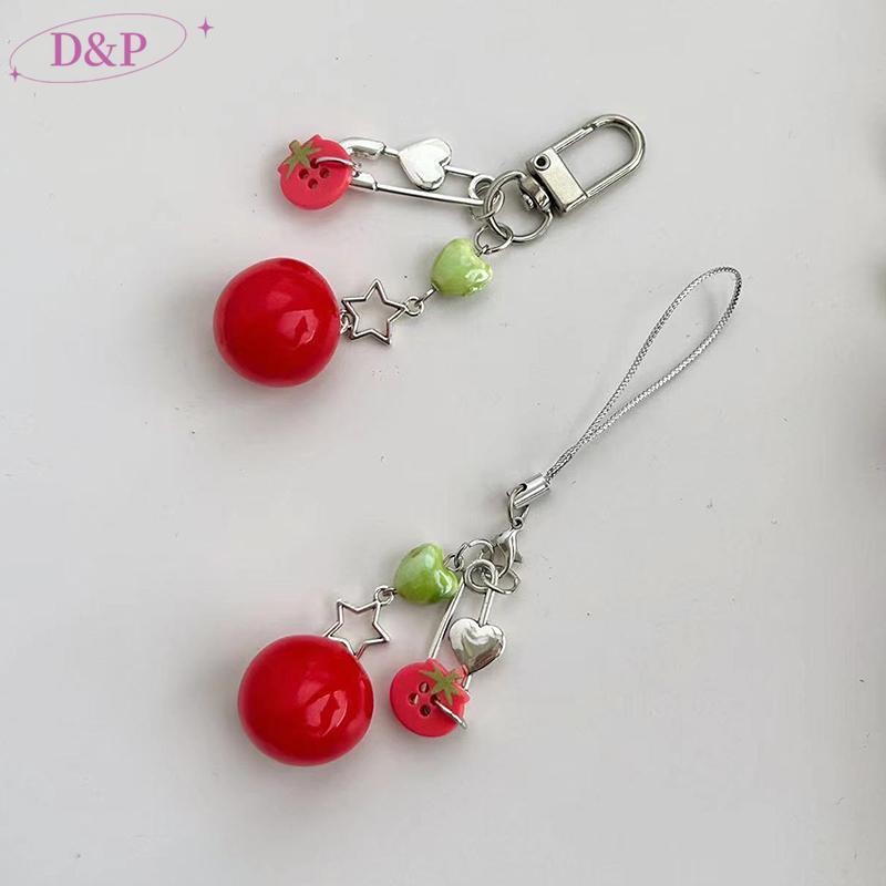 Solitudered Tomato Star Phone Chain Lanyard พวงกุญแจสําหรับผู้หญิงวันเกิด VN
