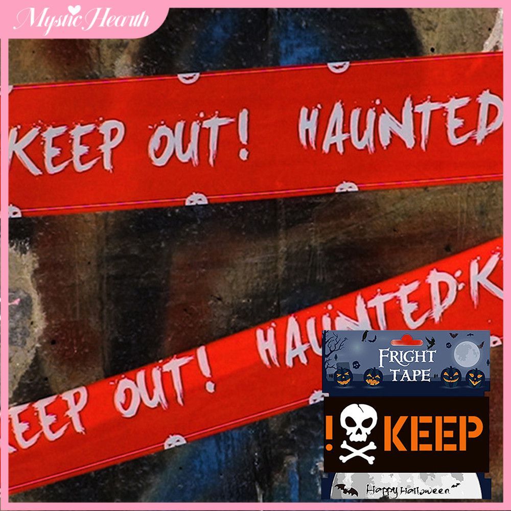 【COD】 เทปเตือนภัย Wason เทปฮาโลวีน อุปกรณ์ตกแต่งงานปาร์ตี้สุดฮิต เทปเตือนภัยรูปหัวกะโหลก อุปกรณ์ประก