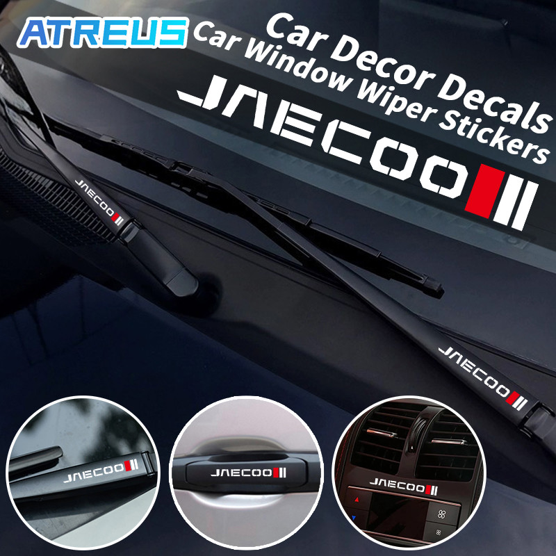 2/4ชิ้น JAECOO สติ๊กเกอร์ปัดน้ําฝนรถยนต์ สติกเกอร์ที่ปัดน้ำฝน ที่ปัดน้ำฝนรถยนต์ สติ๊กเกอร์ สติ๊กเกอร