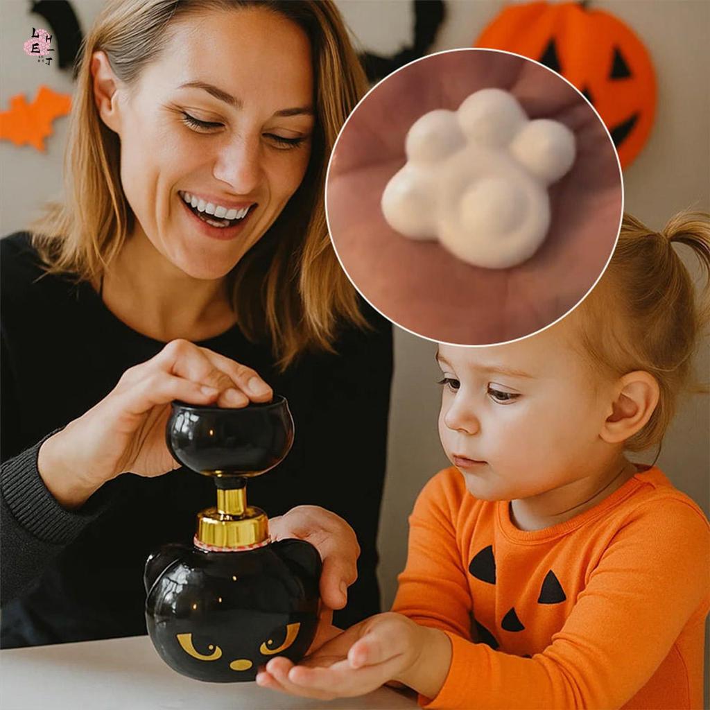 แมวน่ารักตีนโฟมตู้ทําสบู่รีฟิลเปล่ามือปั๊มสบู่คอนเทนเนอร์สําหรับห้องครัวห้องน้ํา Workplace