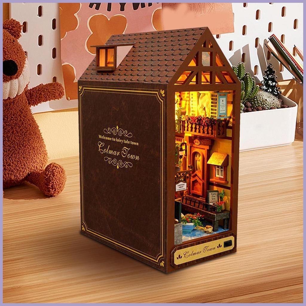 ชุดสําหรับผู้ใหญ่ไม้ 3D Creative รูปปั้นปริศนา LED House สําหรับเด็กผู้ใหญ่ห้องนอนห้องเรียน Library 