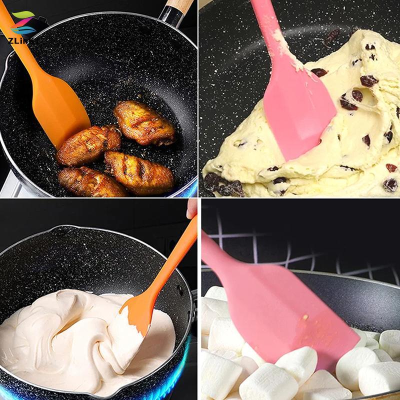 ZLinKJ ซิลิโคนครีมไม้พายทนความร้อน Non-Sti ไม้พายที่สมบูรณ์แบบสําหรับทําอาหารเบเกอรี่และกวนเครื่องมือครัวเกรดอาหารใหม่ - รูปที่ 5