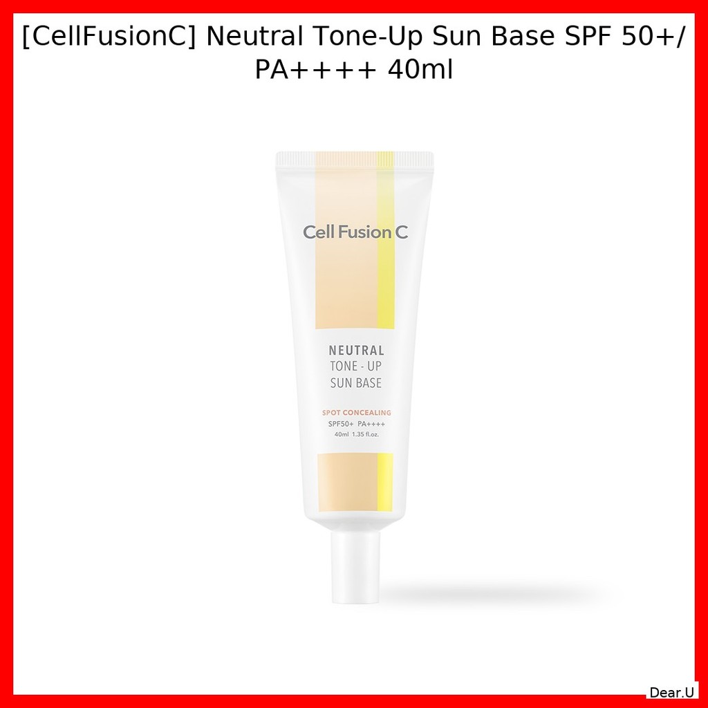 [CellFusionC] Neutral Tone-Up Sun Base SPF 50+/ PA++++ 40ml / Korean Sun Base SPF50 / Tone-Up Effect