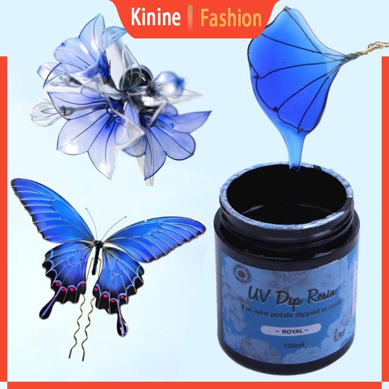 KIN UV DIP เรซิ่นกาว UV ดอกไม้ทําของเหลวสําหรับลวดโลหะจุ่มใน Curing เรซิ่น