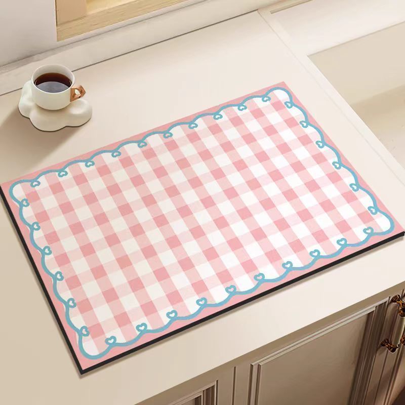 ห้องน้ํา Simple Absorbent Diatom Mud Quick-Drying Kitchen Table Mat Anti-Scalding