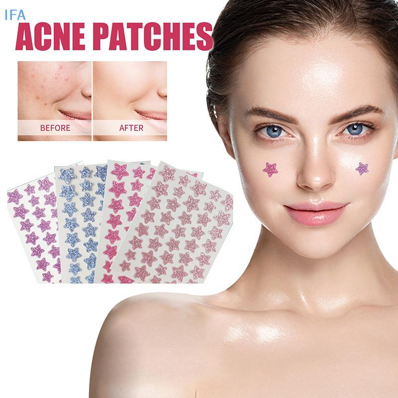 IFA 40 ชิ้น Shining Star Pimple Patch สิวที่มีสีสันที่มองไม่เห็น Skin Care Stiers คอนซีลเลอร์ Face S