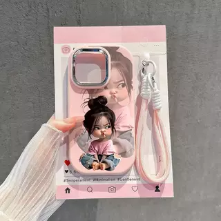 เคสสำหรับ iPhone 16 11 12 13 14 15 pro xs XR 14 plus pro max 7 8 6 Xs เคสลายเด็กน่ารัก