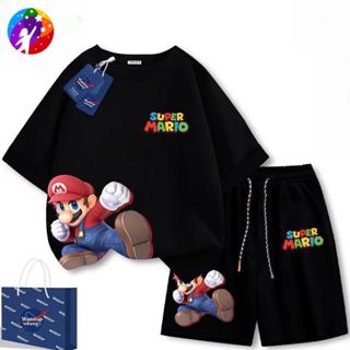 [COD]  ชุดมาริโอ เสื้อผ้าเด็กชาย ชุดกีฬาแขนสั้นใหม่ปี+（ชุดเส…