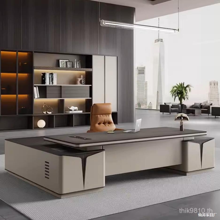 โต๊ะแสงโมเดิร์นโต๊ะเก้าอี้ Boss Class บรรยากาศตาราง Supervisor Office Manager COMBINATION President 