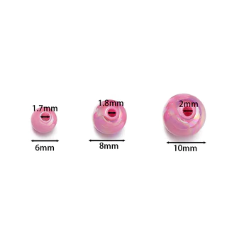 ลูกปัดอะคริลิค กลม สี AB 6/8/10มม.ลูกปัดสีมุก แวววาว สำหรับทำกำไล สร้อยคอ DIY อุปกรณ์งานฝีมือ พร้อมส่ง