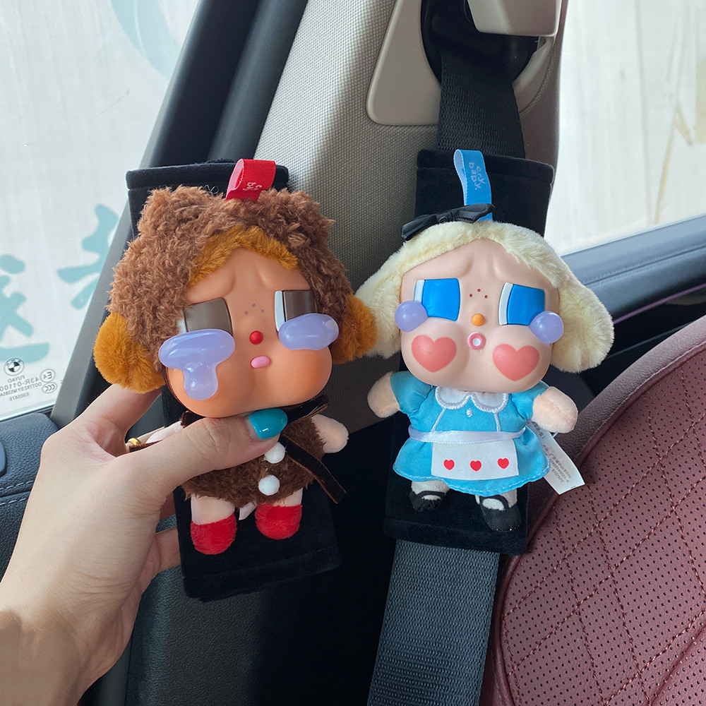 {โปรโมชั่นราคาต่ํา} crybaby เข็มขัดนิรภัยรถยนต์น่ารักฝาครอบป้องกัน crybaby รถ Anti-Strain สายคล้องไหล่อุปกรณ์ตกแต่งภายในรถยนต์