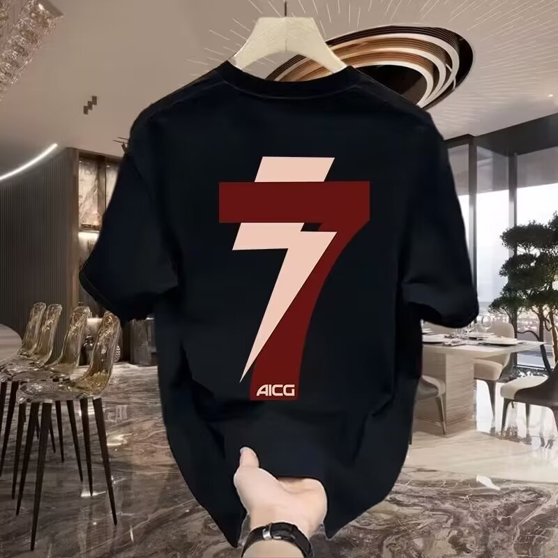 NKFS Men's  Cotton Graphic Print T-Shirt | Breathable Round Neck Summer Streetwear Tee | Fashion Loo