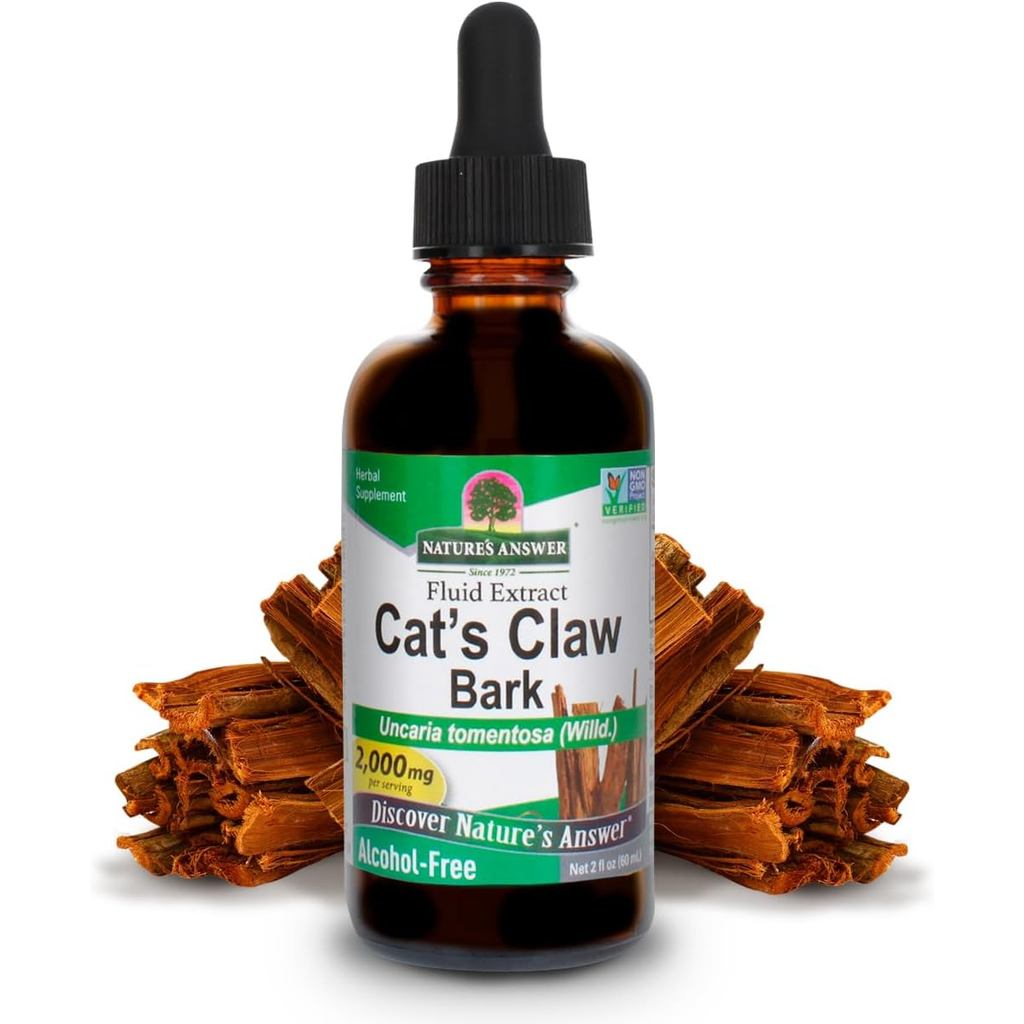 คําตอบของธรรมชาติ's Claw Bark Liquid Extract plement 2 ออนซ์ - ดีบุกกรงเล็บปราศจากแอลกอฮอล์และแคปซูล