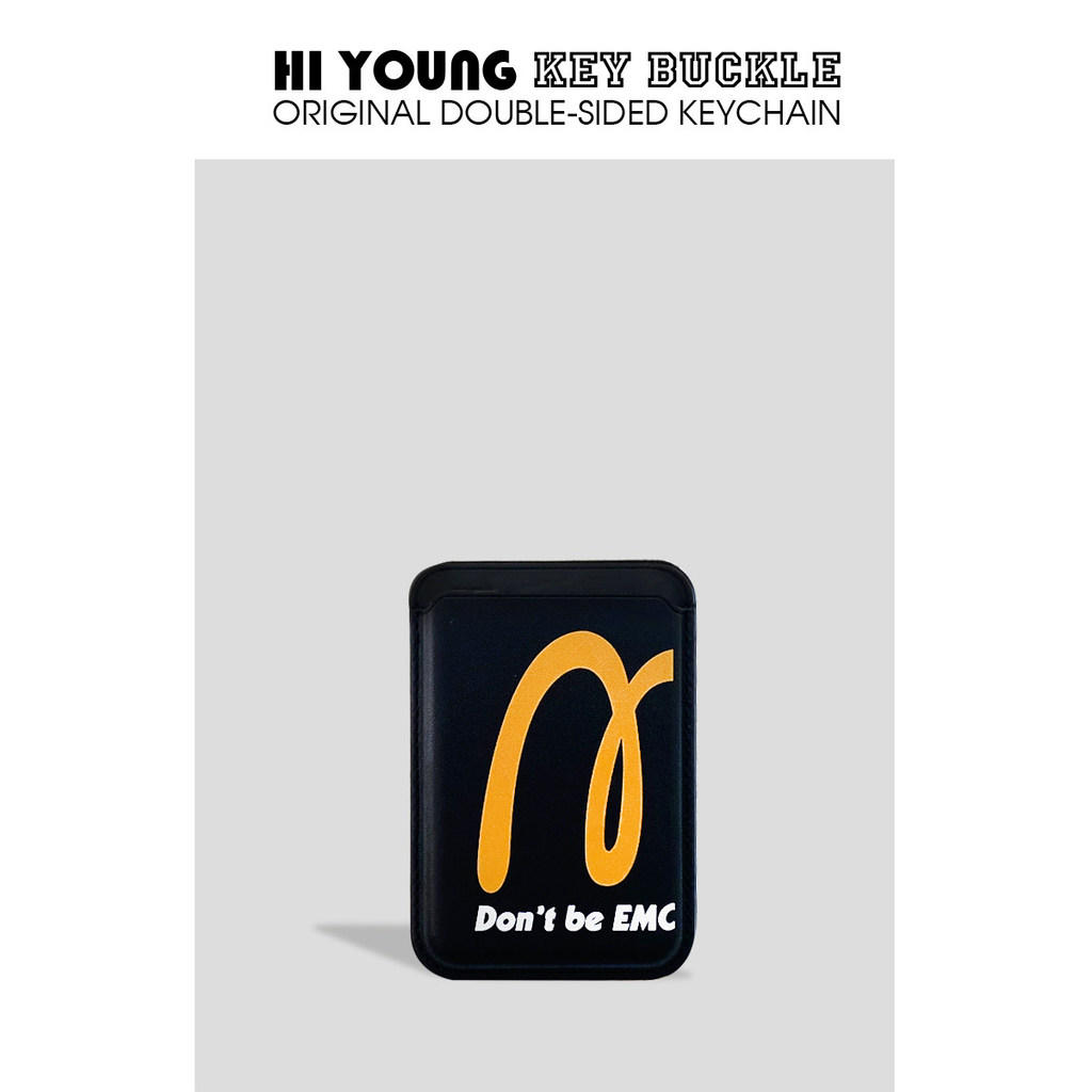 wallet magsafe magsafe card ต้นฉบับสีดําทองแม่เหล็กข้าวสาลีข้าวสาลีแบบพกพาผู้ถือบัตรนักเรียน