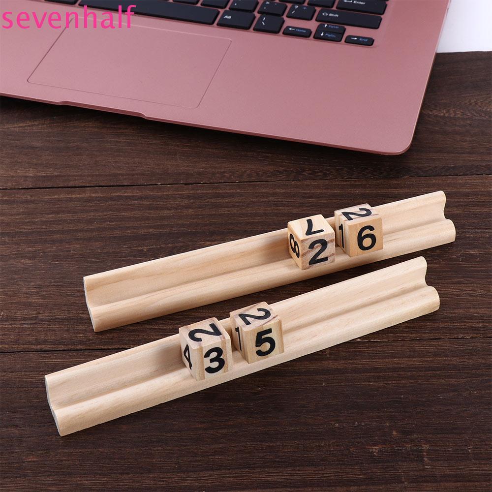 SEVENHALF Domino Holders Adult Domino Games ไม้ Chickenfoot Professional Player Domino Trays Holders
