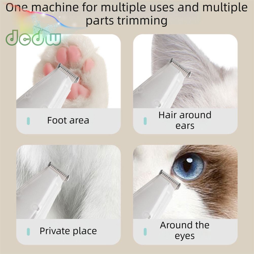 ไร้สายสัตว์เลี้ยงสูญญากาศTrimmerสําหรับสุนัขเสียงรบกวนต่ําสัตว์เลี้ยงที่แม่นยําTrimmer Pawสําหรับอุ้