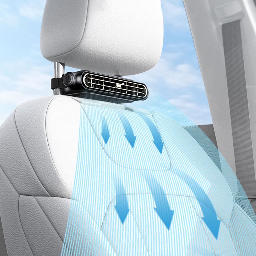 แบบพกพารถที่นั่งพัดลม 3 ความเร็วปรับรถ Headrest พัดลมระบายความร้อน 5V/2A รถ Air Cooling พัดลมสําหรับรถยนต์ขนาดเล็ก RVs ซีดาน ราคา ถูกที่สุด ดีลบีเคเค แกลเลอรีภาพที่ 7