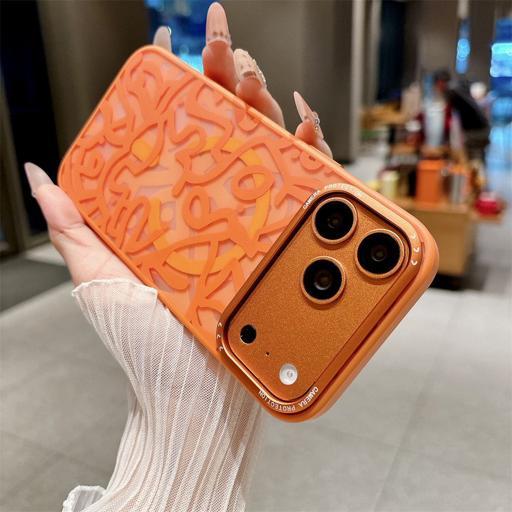 คุณภาพสูงอินเทรนด์ผิวรู้สึก Graffiti N52 ชาร์จแม่เหล็กสําหรับ iPhone 17 Pro Max Anti ลายนิ้วมือ Matte PC ปกหลังขอบนุ่มปลอกกันกระแทก