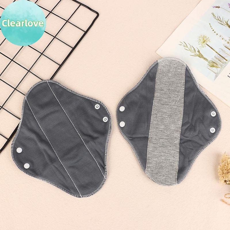 Clearlove 4 ชิ้นนํากลับมาใช้ใหม่ประจําเดือนสําหรับปะเก็นรายเดือนกางเกงผู้หญิงล้างทําความสะอาดได้ผ้าอ