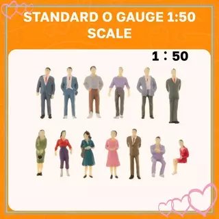 [meteor2] 1:50 รถไฟโมเดลทาสี, ฟิกเกอร์คนนั่ง/ยืน, O Gauge Miniature