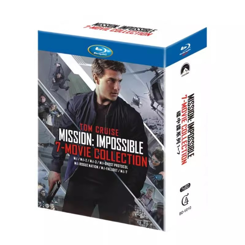Blu-ray American Movie Tom Cruise Mission: Imposible 1-7 Movie Collection Box Set BD25 7 แผ่น A0101