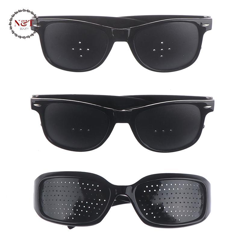 <N&T> การออกกําลังกายแก้ไขดวงตา Unisex สายตา Vision Care Improvement Pinhole Glasses Nice
