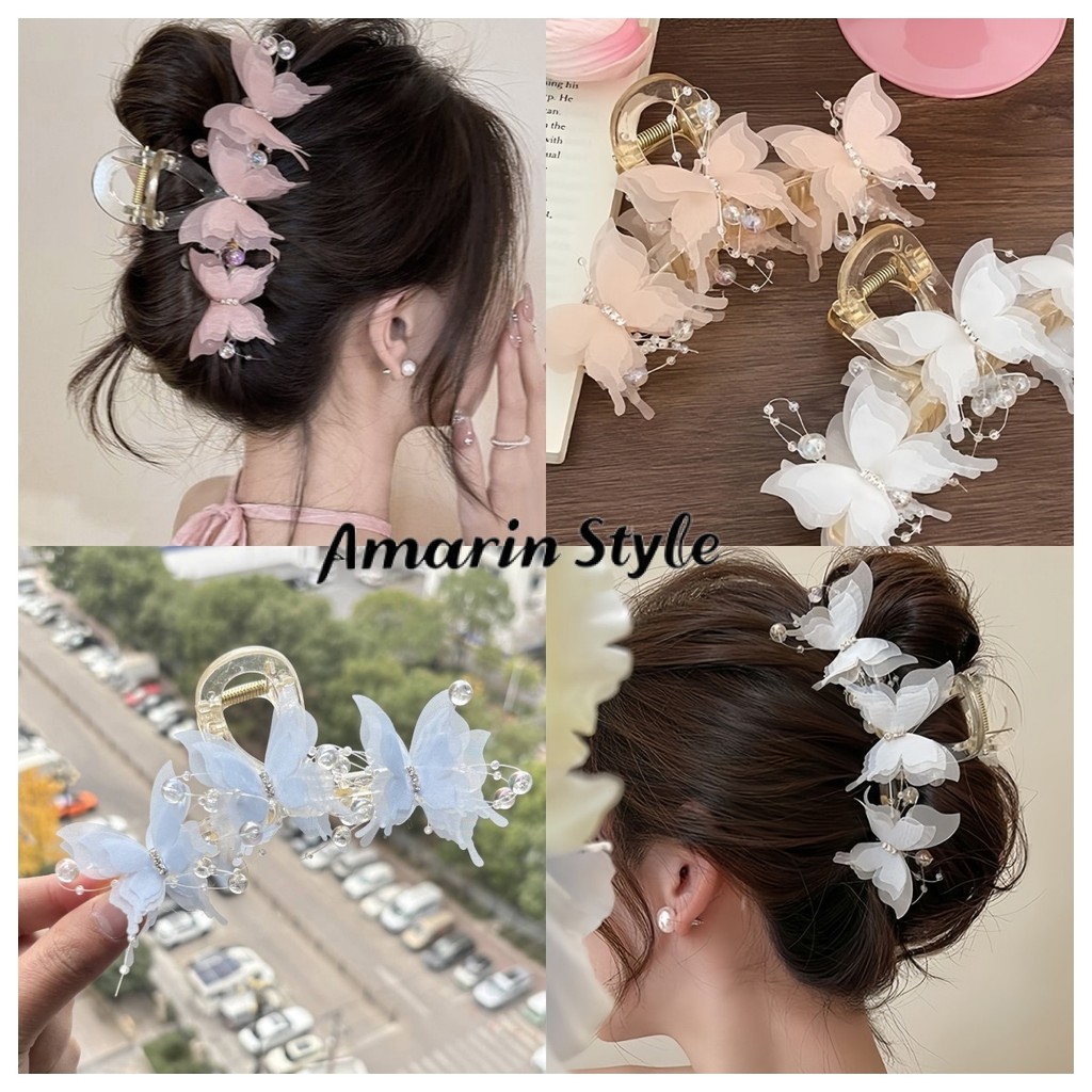 Amarin🌸พร้อมส่ง🌸 กิ๊บลายผีเสื้อ สไตล์เจ้าหญิงน่ารักมาก ใส่สบาย VO-67