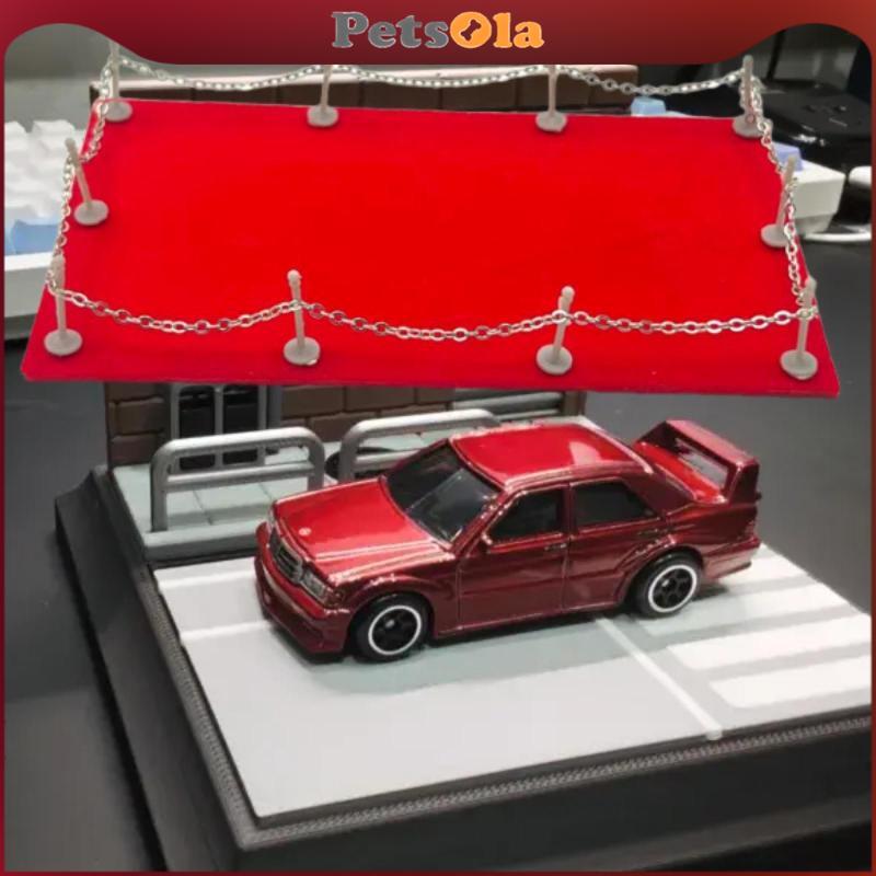 PETSOLA 1/64 Scale รุ่นรถแสดงรั้ว ABS Diorama
