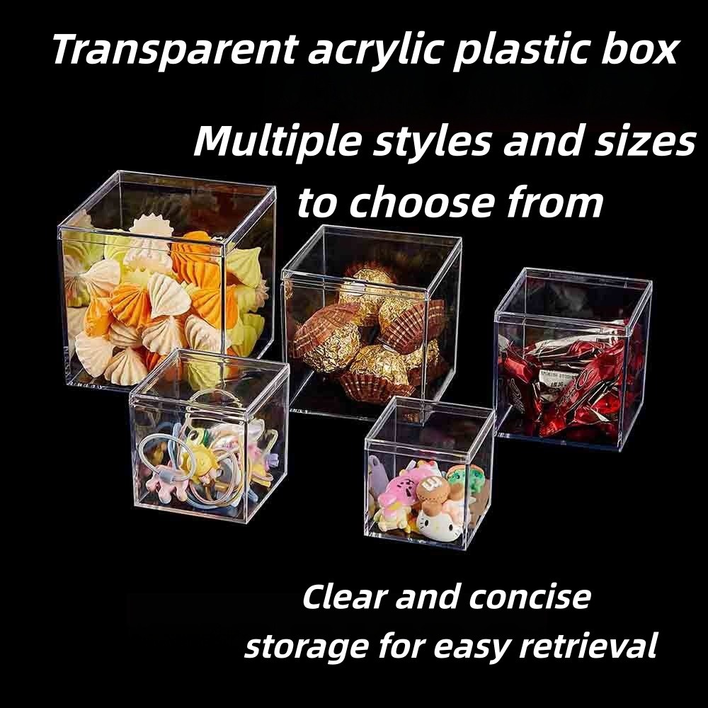 [bigdeals365] กล่องพลาสติกใสสูงทรงสี่เหลี่ยม Betta Breeding Box Candy Crystal Mud กล่องบรรจุภัณฑ์สต็อกใหม่