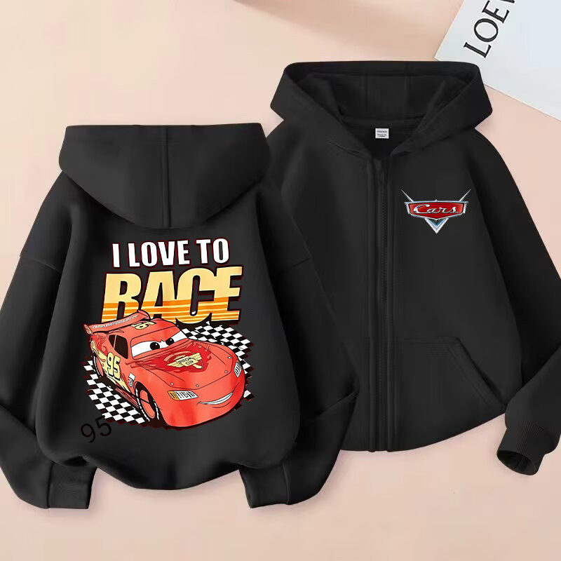 คาร์ดิแกนแบบฮู้ดี้ Lightning McQueen สำหรับเด็กผู้ชาย สไตล์ Kawaii