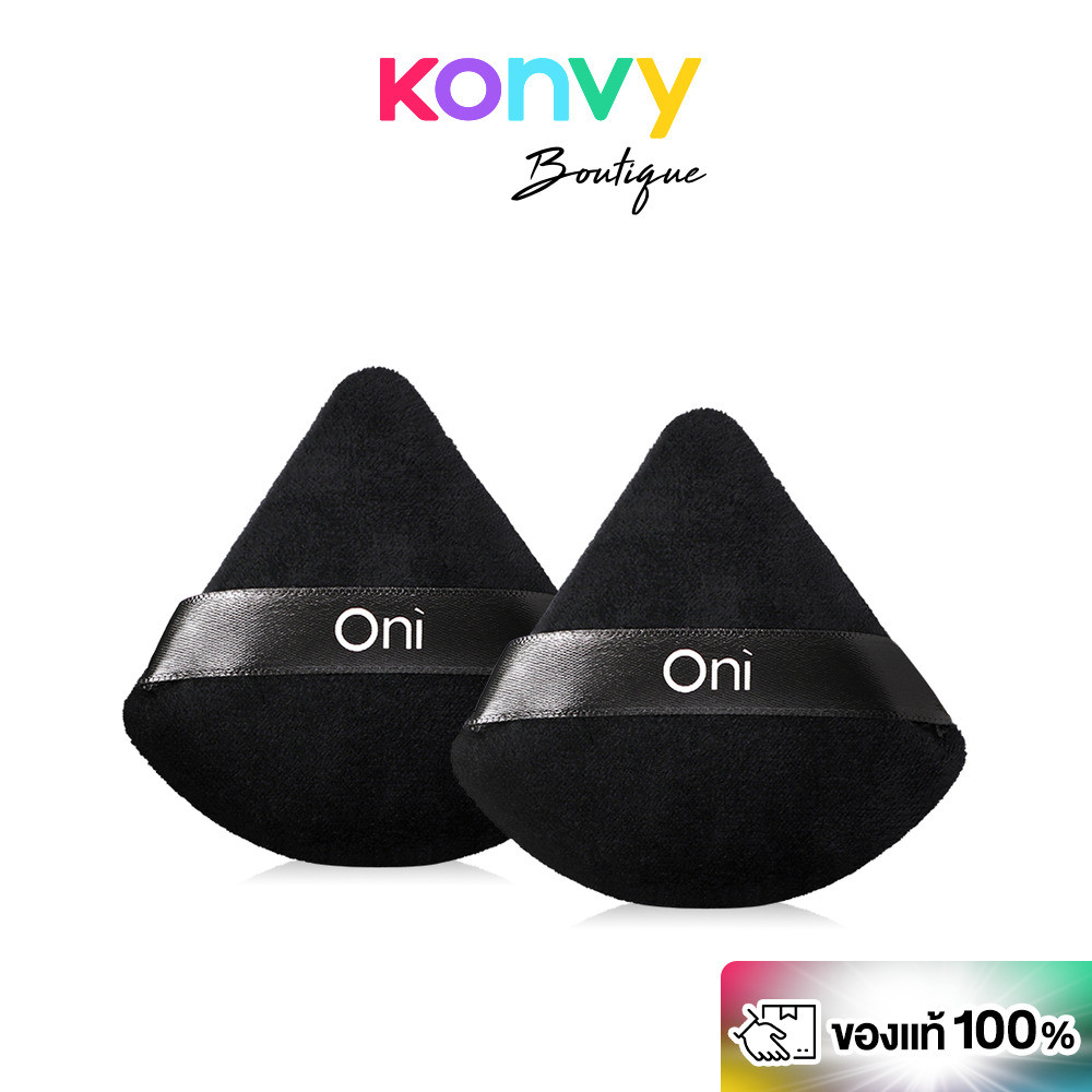 Oni Triangle Powder Puff 2pcs #Black.