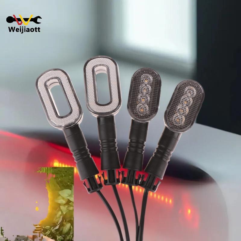 [Wjt] 2PCS ไฟเลี้ยวจักรยานแตรไฟท้าย 36 V/48 V/60 V/72 V จักรยานไฟเตือนโคมไฟกลางแจ้งสําหรับคันเร่งไฟฟ้ารถจักรยานยนต์อะไหล่สกู๊ตเตอร์ [ขายร้อน]