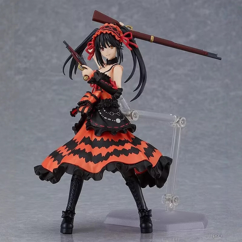 Tokisaki Kurumi Figma 585 วันที่ A Live อะนิเมะรูป Kawaii สาวสะสมตุ๊กตาเดสก์ท็อปเครื่องประดับ